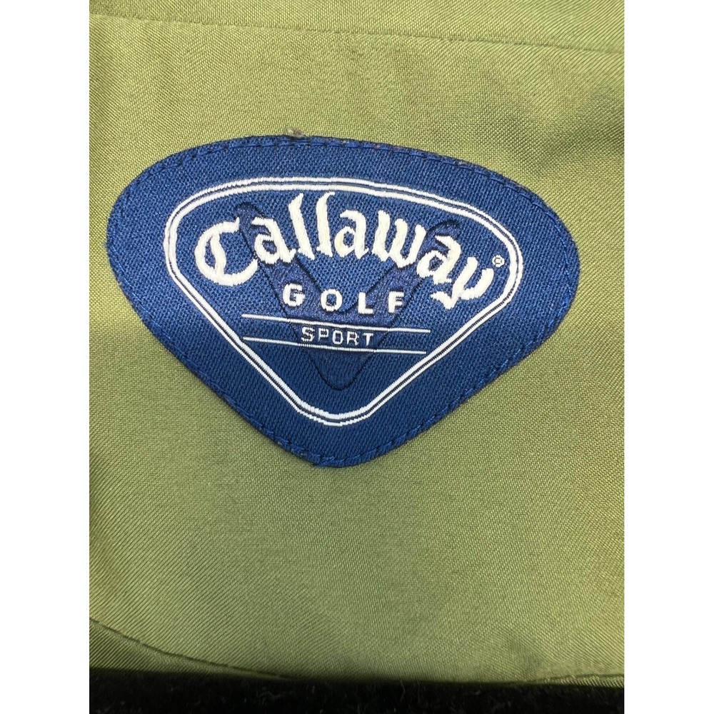 Callaway Golf Pullover Mens Large Green Short Sleeve Windbreaker 1/4 Zip Good